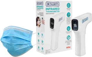 PPE: mask, thermometers